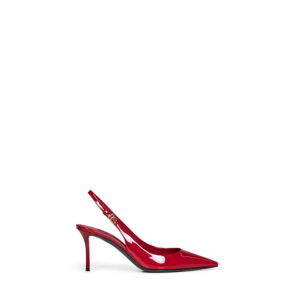Dolce & Gabbana Women Red Patent Leather Slingback Pumps